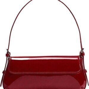 Women's Y2K PU Leather Shoulder Bag Retro Flap Handbag Underarm Purse
